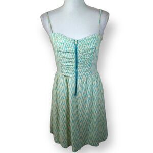 GUESS TURQUOISE & CREAM DRESS SZ.M EUC